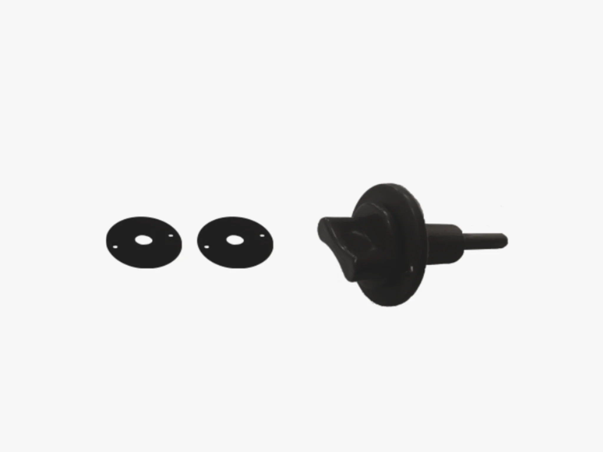 Fecho kit Sobrepor Côncavo Preto Fosco