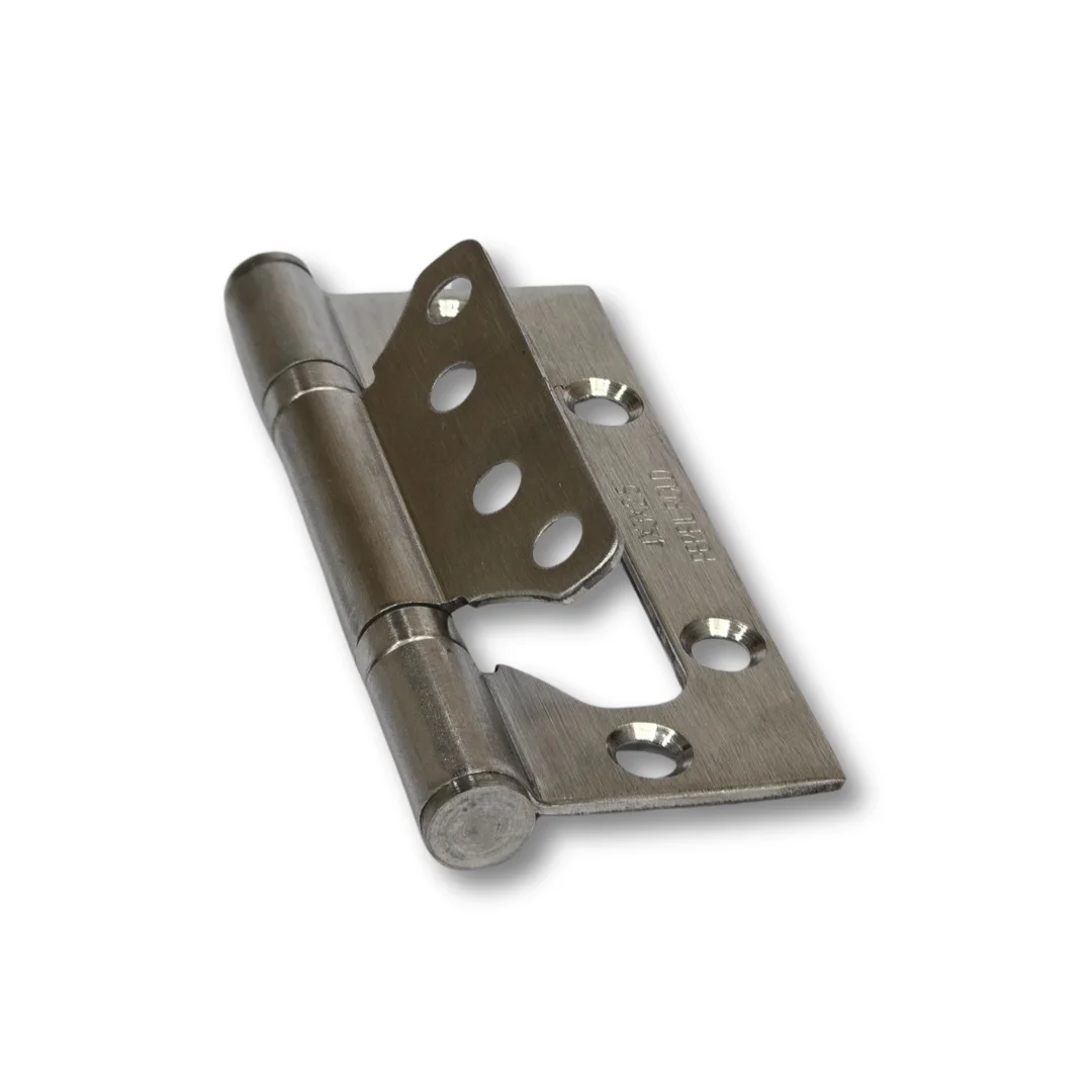 Dobradi&ccedil;a Sobrepor Inox com Rolamento Escovado