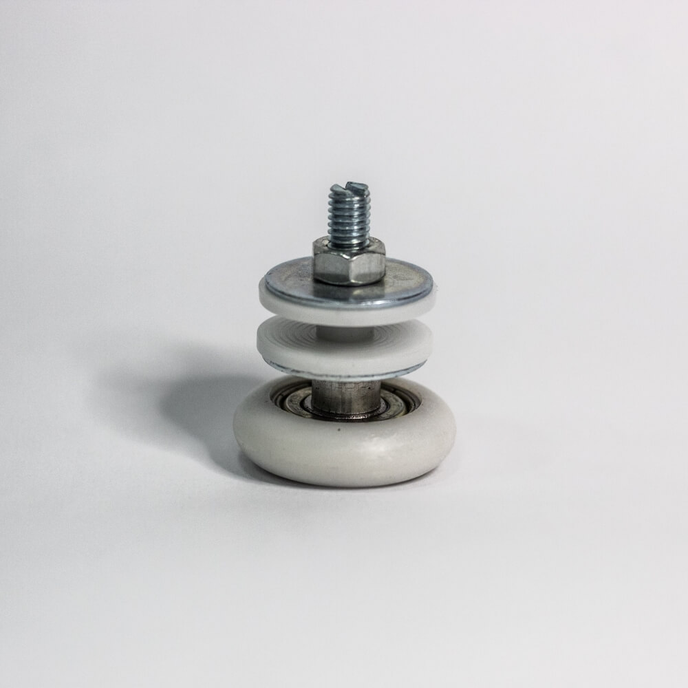 Roldana para Vidro Temperado com Rolamento